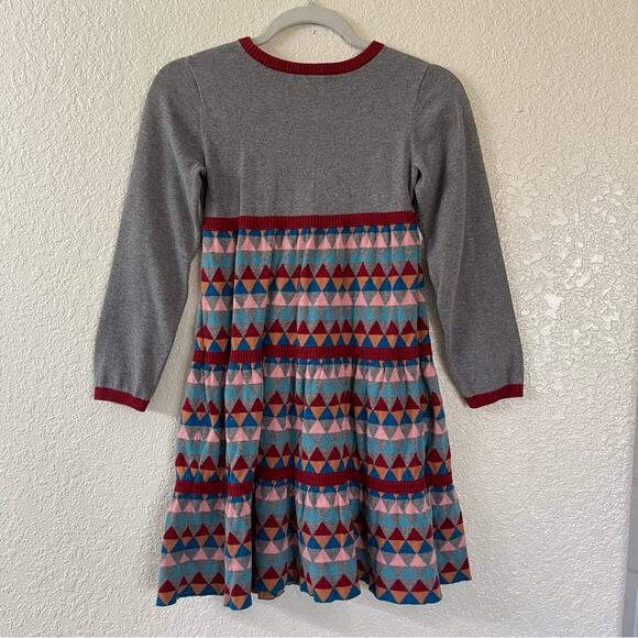 Hanna Andersson Girls Grey/Burgundy Winter Dress Size 8 - Picture 5 of 7